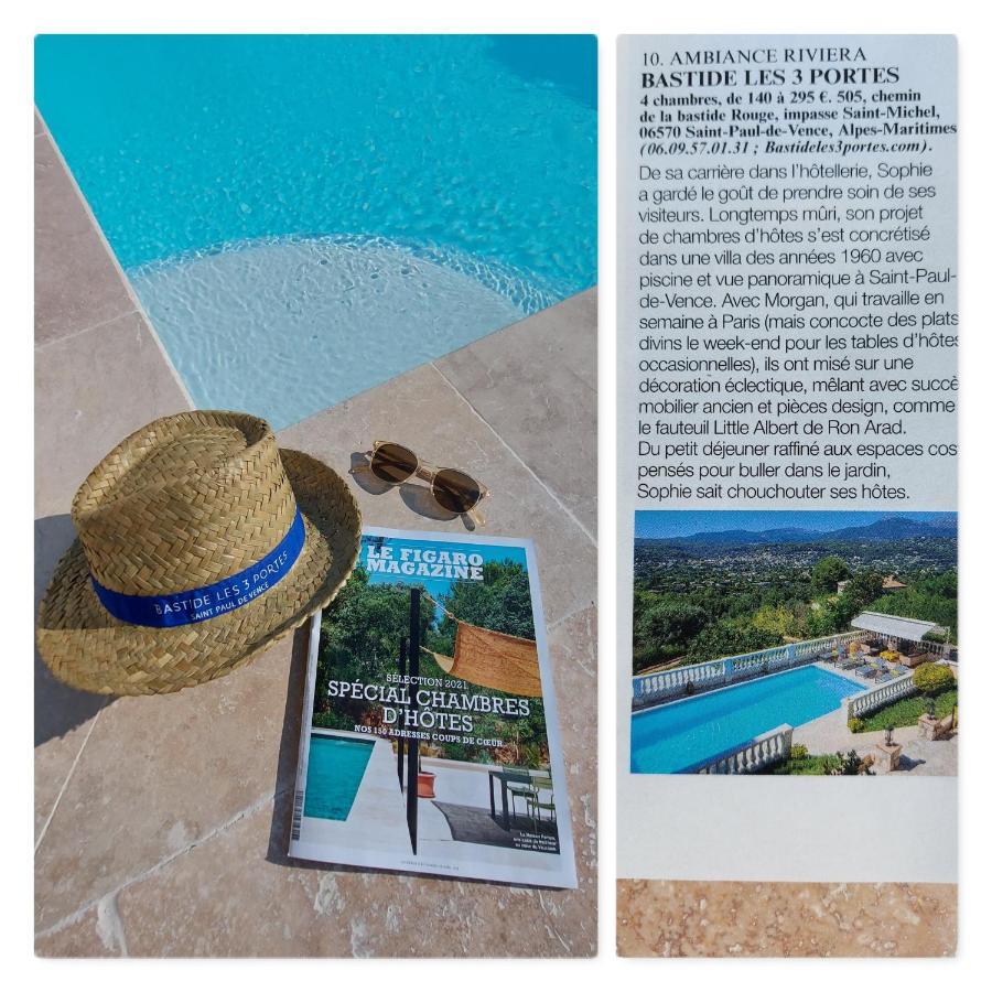 Bastide Les 3 Portes Saint-Paul-de-Vence Zewnętrze zdjęcie
